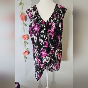 DEX Ruffle Front Asymetical Shell Plus Size